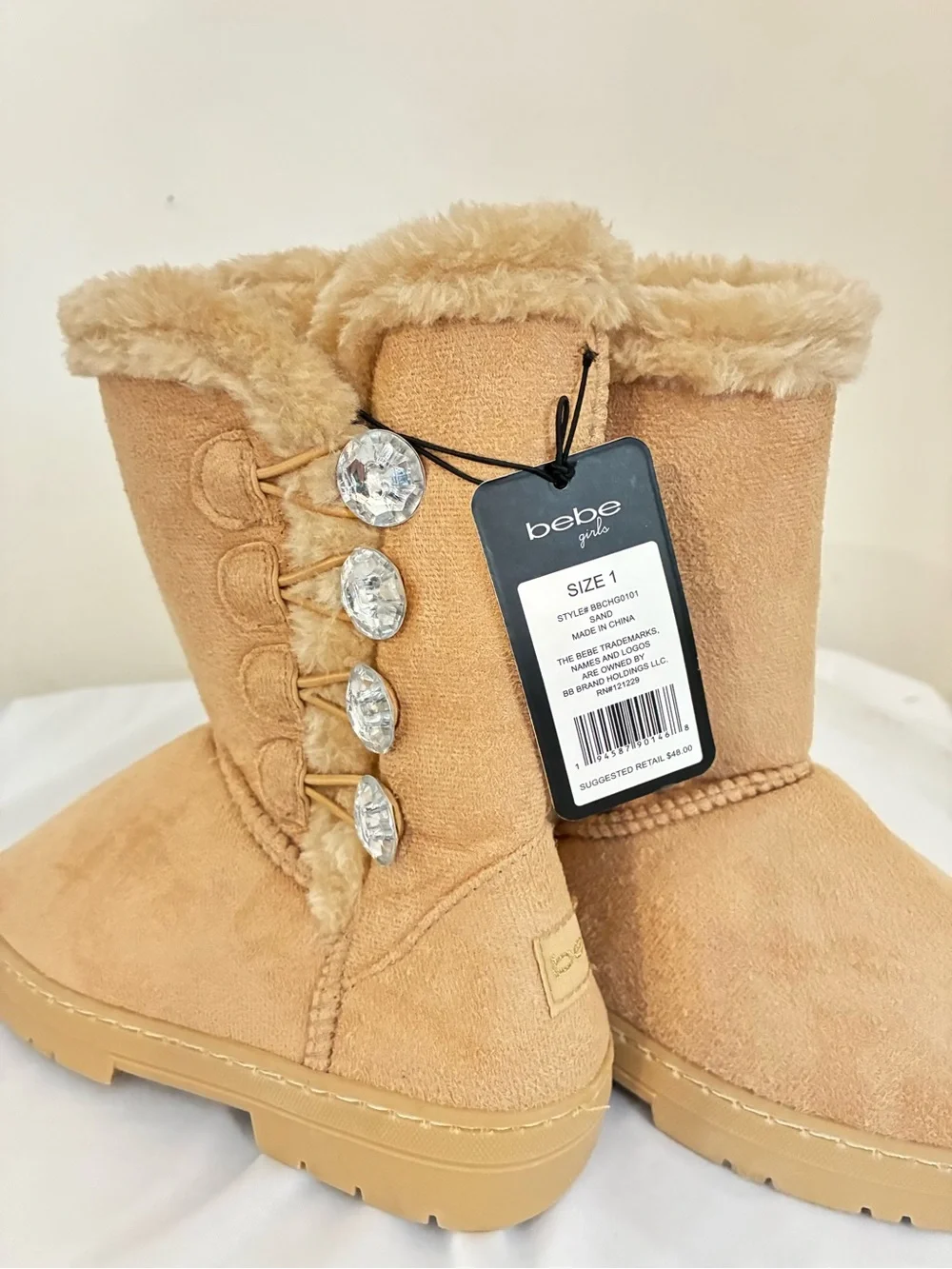 Bebe Girls Tan Winter Boots